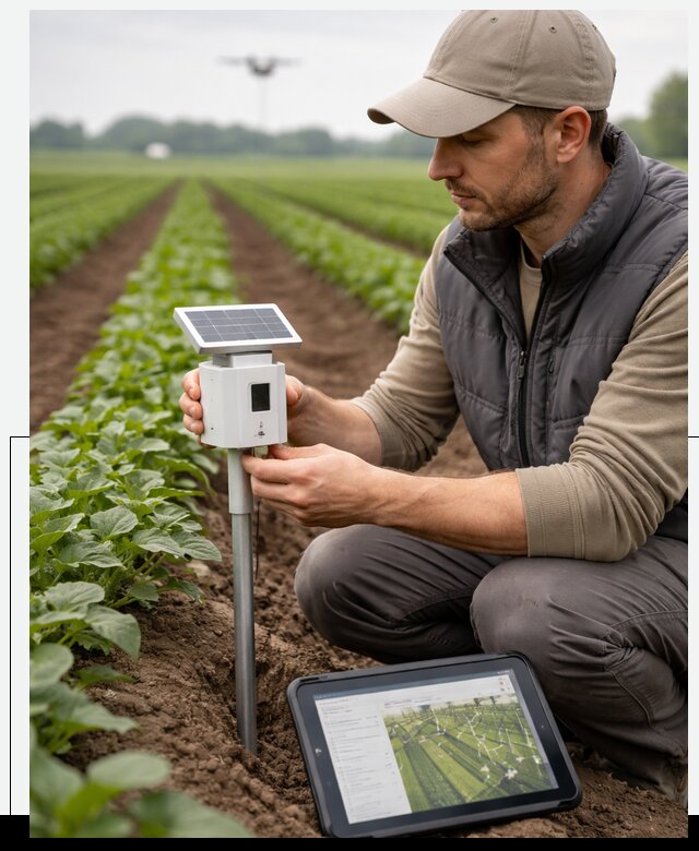 IoT мониторинг сельскохозяйственных полей и контроля в Петергофе